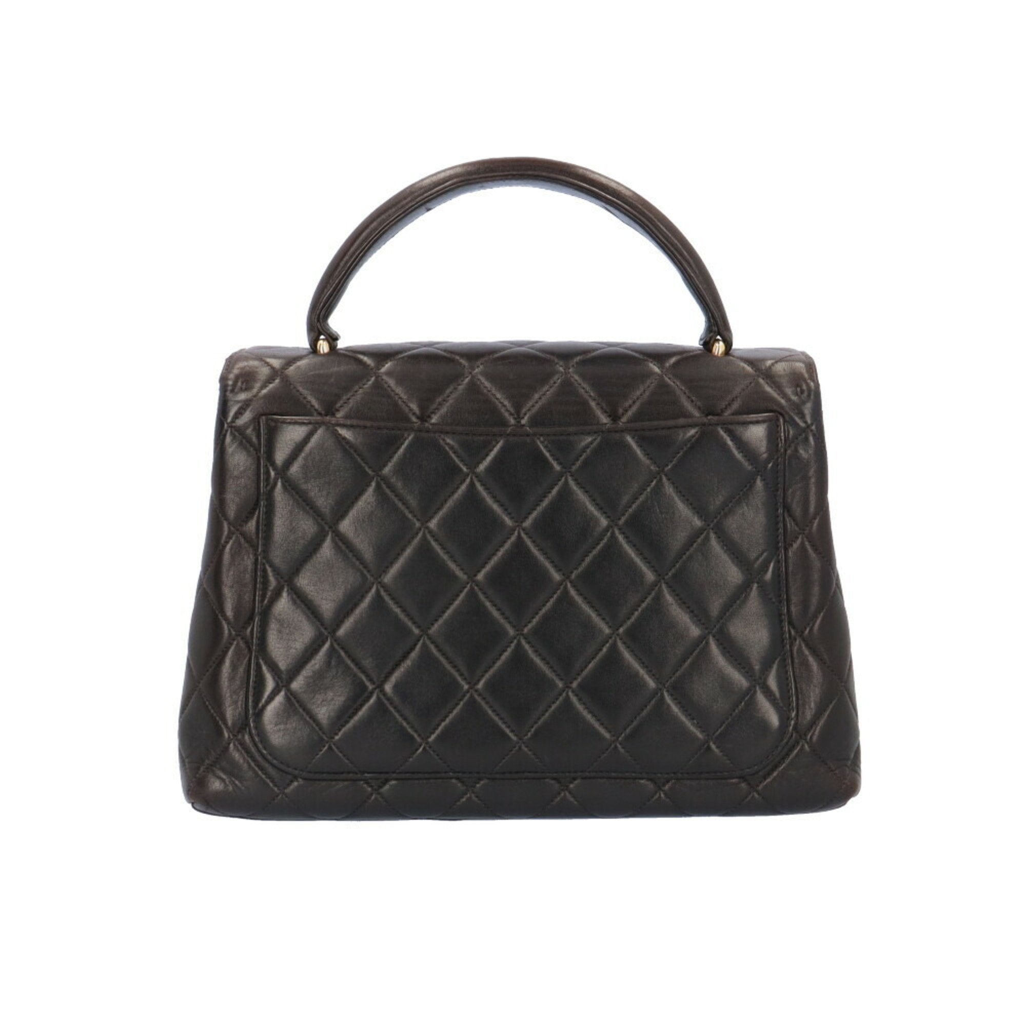 Chanel Leather Coco Handle Bag with  Card