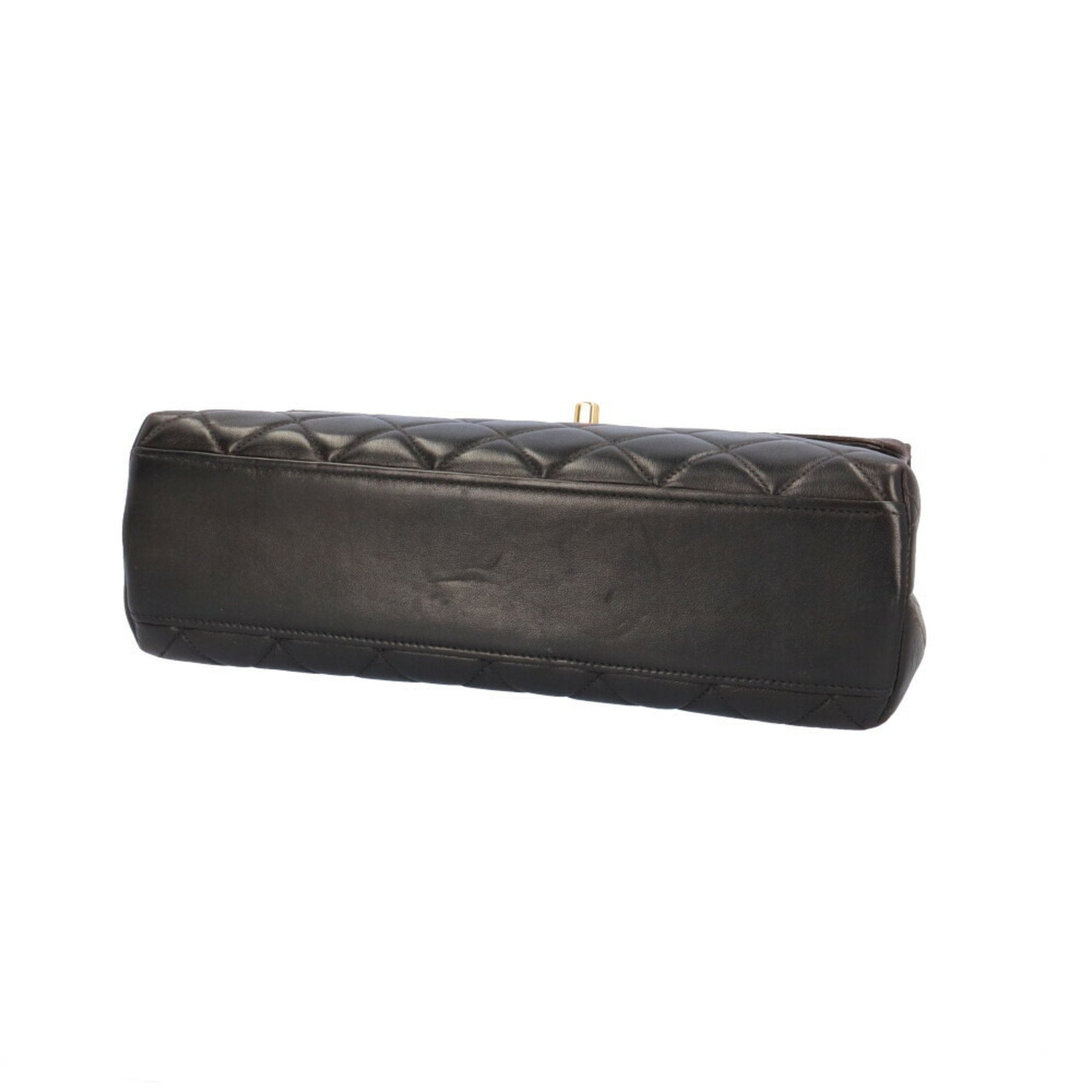 Chanel Leather Coco Handle Bag with  Card
