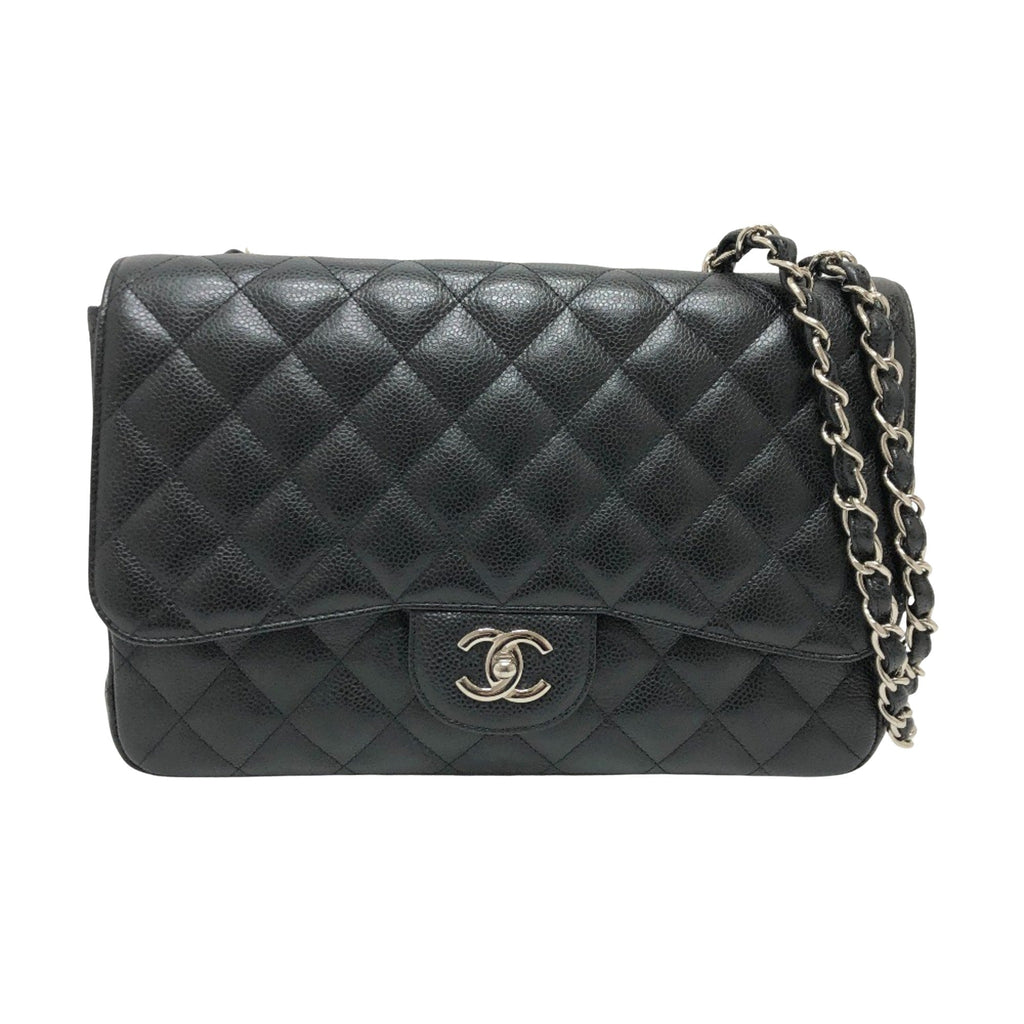 Chanel Luxury Leather Jumbo Handbag with Box and Dust Bag