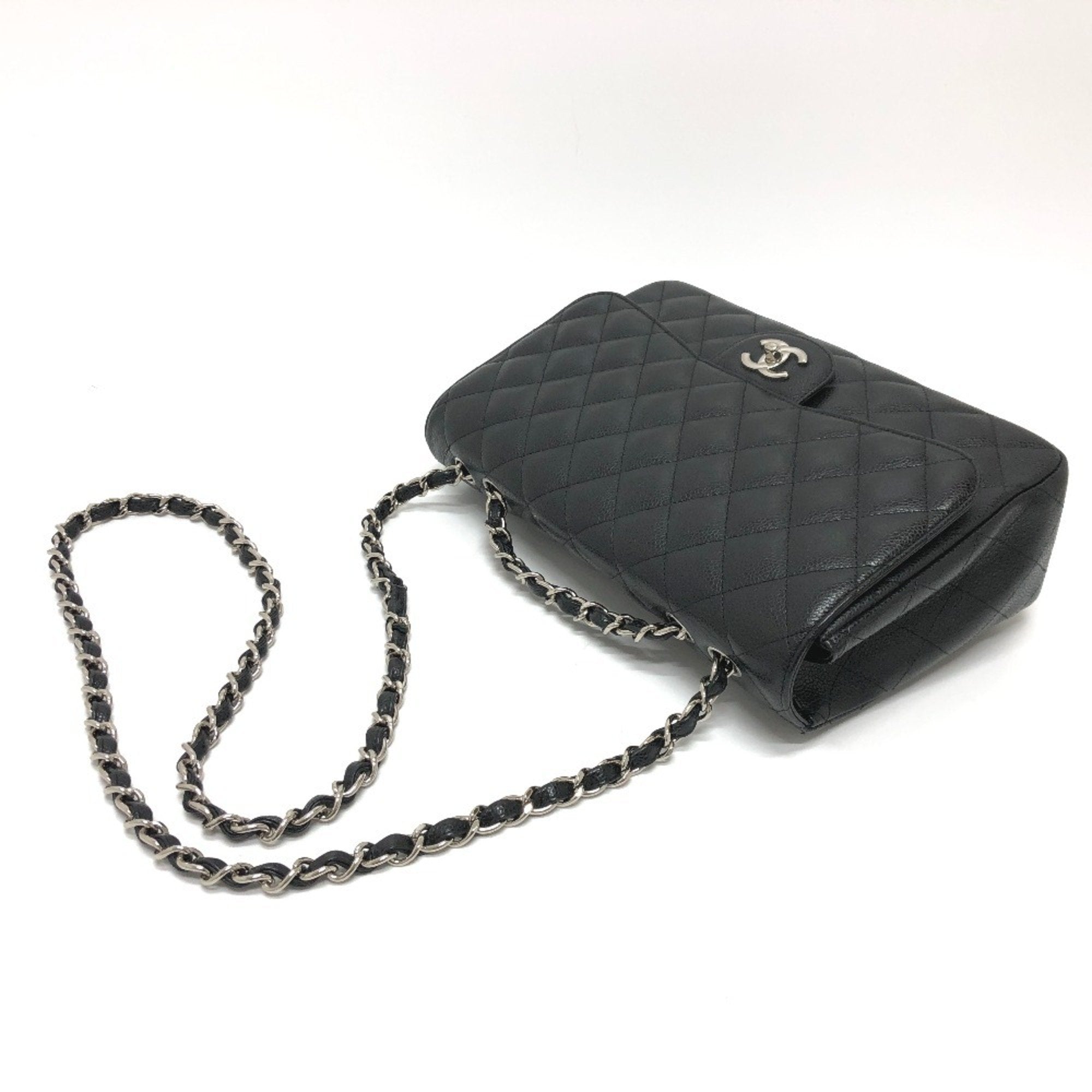 Chanel Luxury Leather Jumbo Handbag with Box and Dust Bag