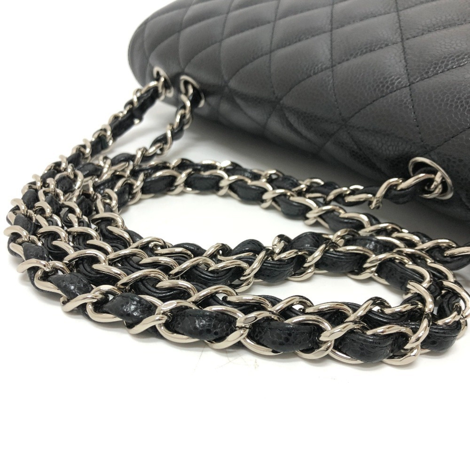 Chanel Luxury Leather Jumbo Handbag with Box and Dust Bag