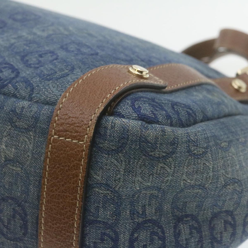 GUCCI Interlocking Boston Bag Canvas Blue 130736493492 21337