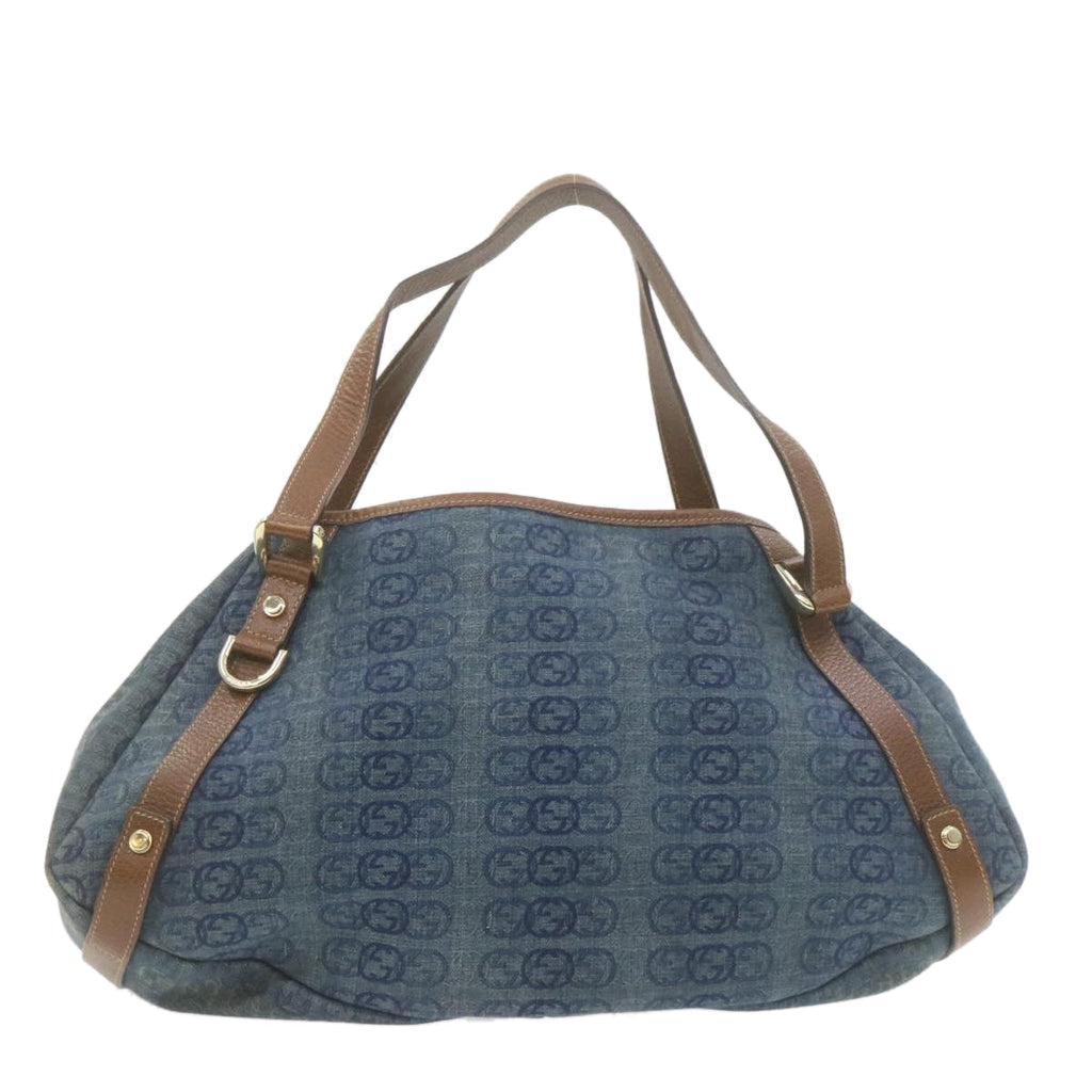 GUCCI Interlocking Boston Bag Canvas Blue 130736493492 21337