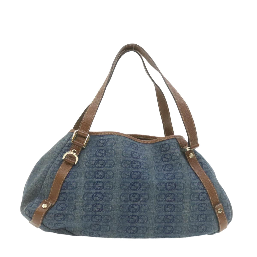 GUCCI Interlocking Boston Bag Canvas Blue 130736493492 21337