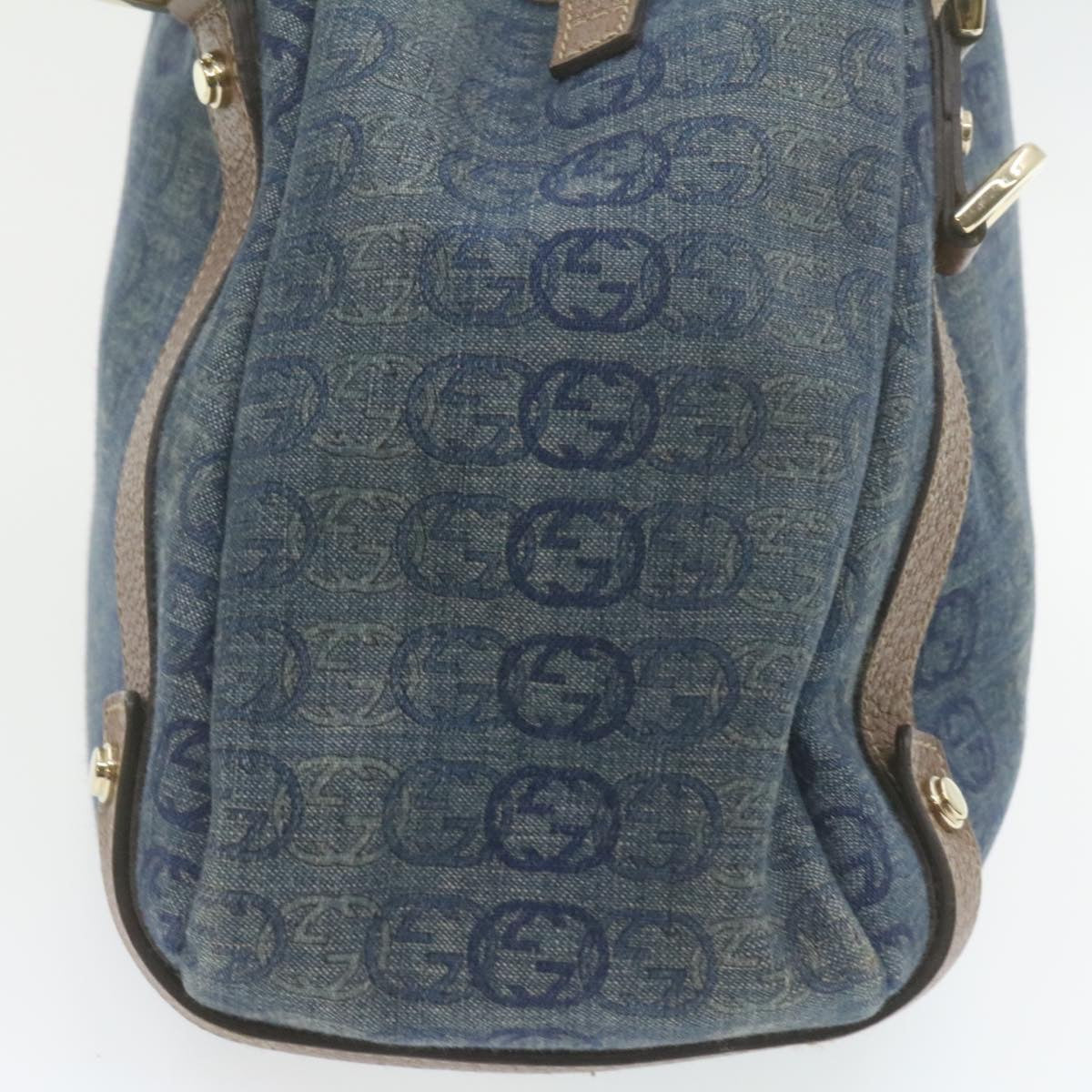 GUCCI Interlocking Boston Bag Canvas Blue 130736493492 21337