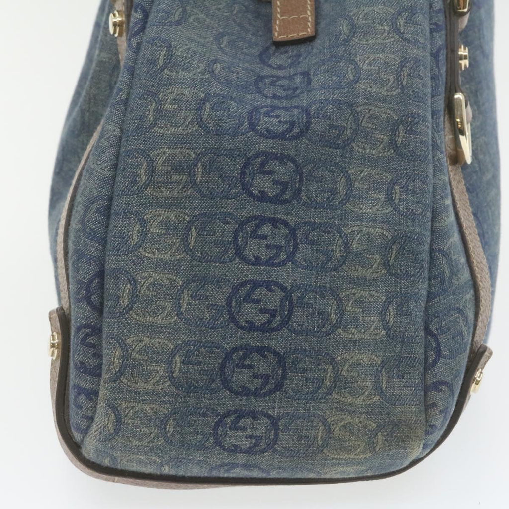 GUCCI Interlocking Boston Bag Canvas Blue 130736493492 21337