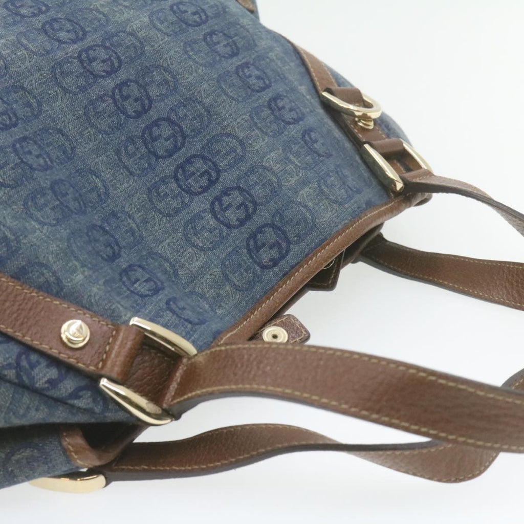 GUCCI Interlocking Boston Bag Canvas Blue 130736493492 21337
