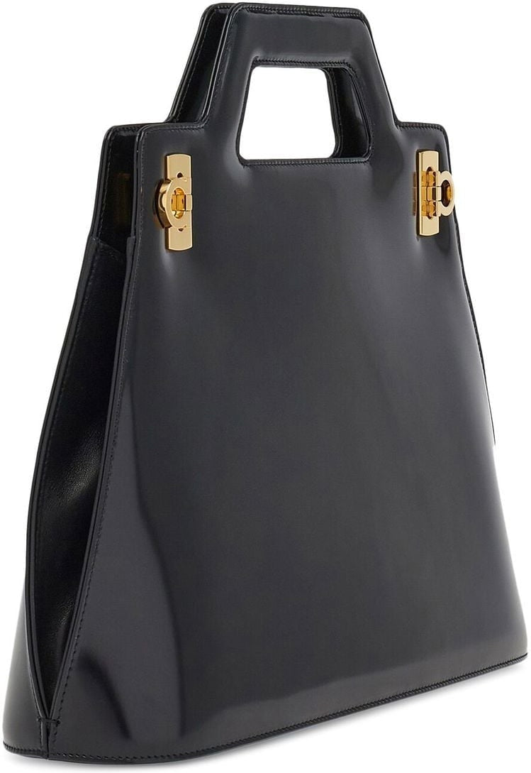 WANDA LEATHER TOP-HNDLE BAG