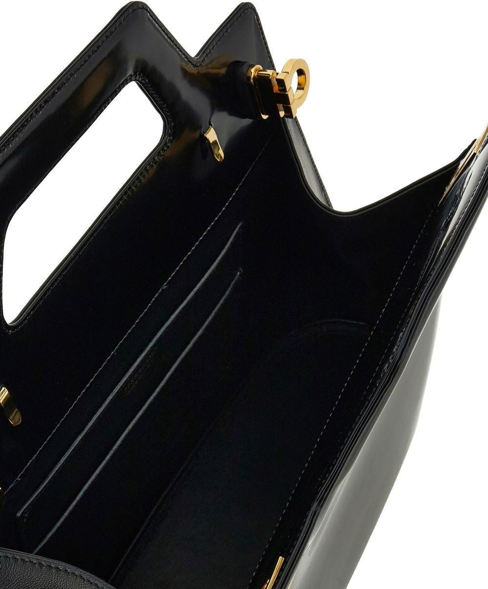 WANDA LEATHER TOP-HNDLE BAG