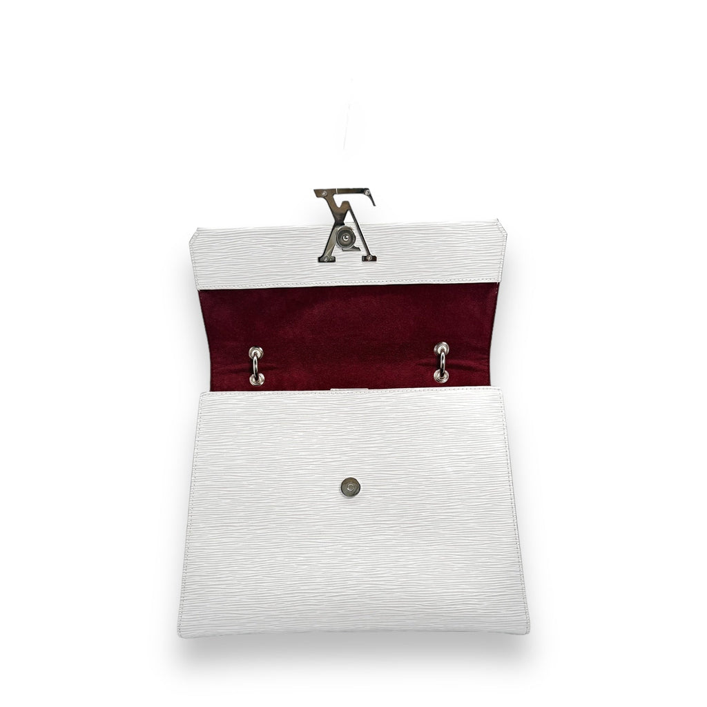 Louis Vuitton White Epi Grenelle MM Handbag