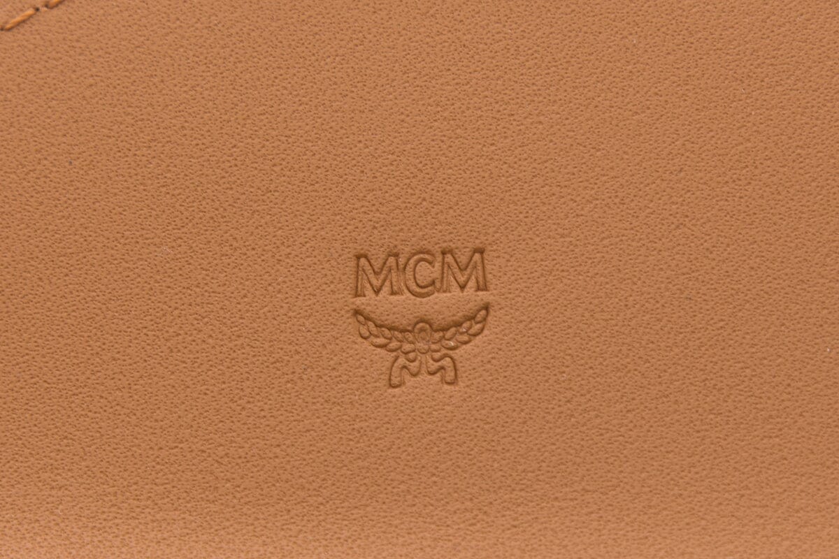 MCM Brown Patricia Round Cross-Body Wallet