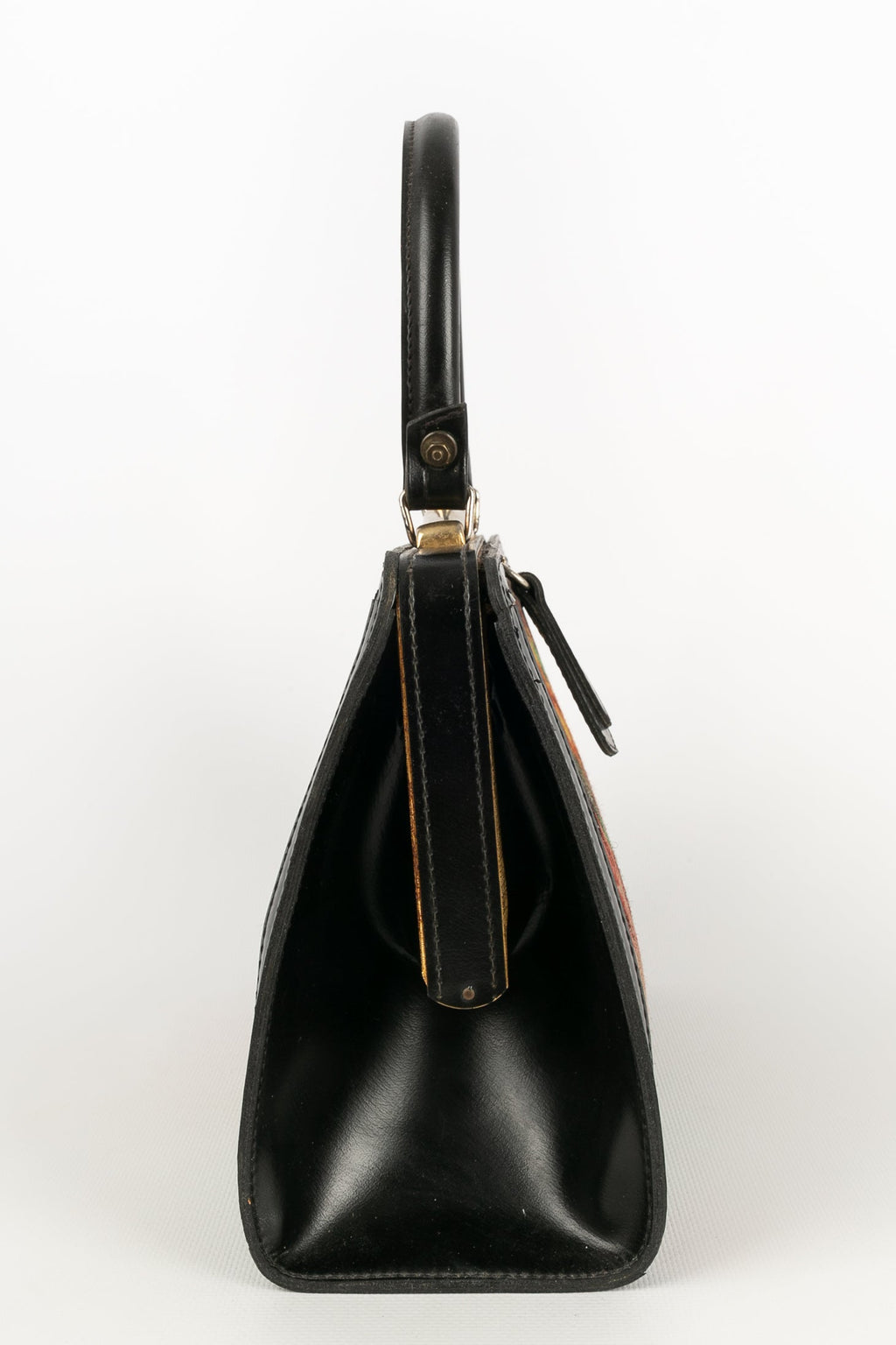 Sac en cuir et canevas