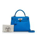 HermÃƒÆ’Ã‚Â¨s Kelly Retourne 28 Blue Togo Palladium