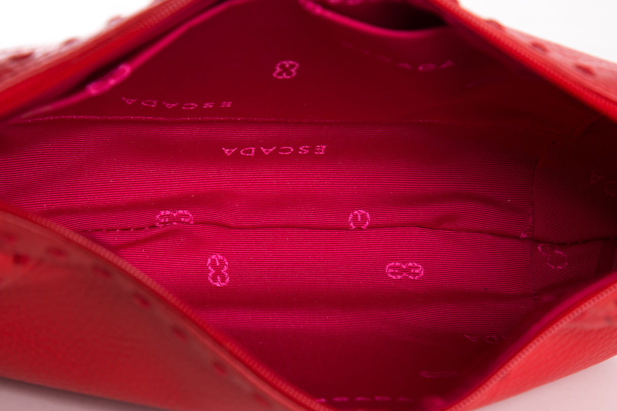 Escada Red Leather Pouch