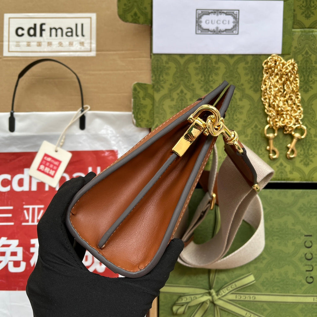 Glami MatelassÃƒÂ© Small Bag Brown For Women, Women’s Bags 10.2in/26cm GlamiÃ¢â‚¬Å½ 702200 UM8HG 2595