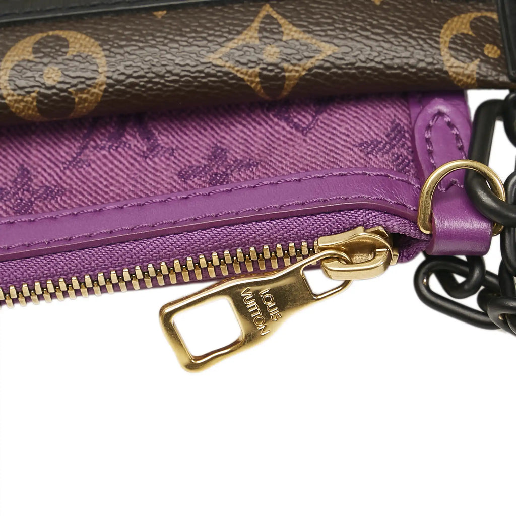 Louis Vuitton Double Flat Messenger Brown Monogram Canvas