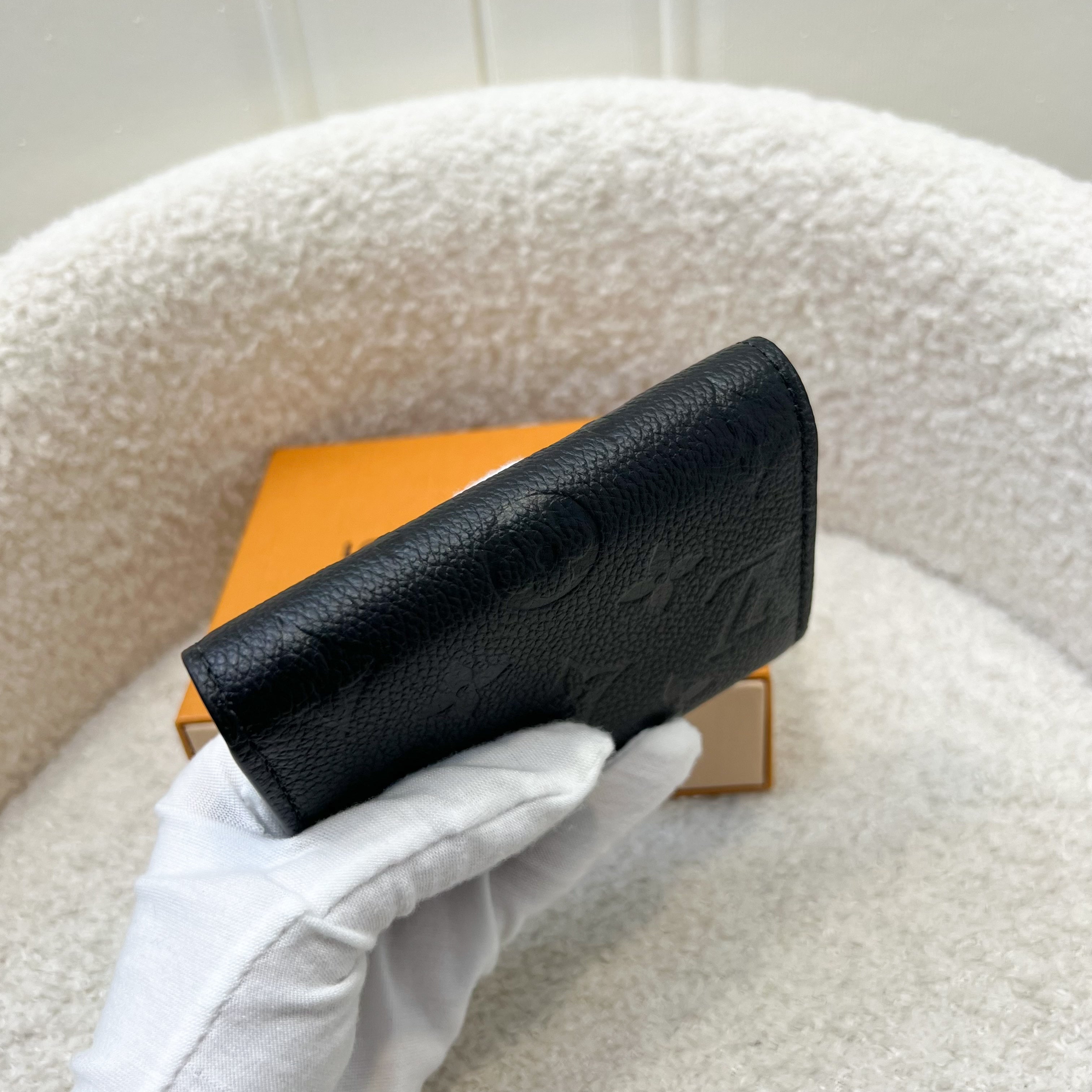 LV Rosalie Compact Wallet / Card Holder in Black Empreinte Leather and GHW