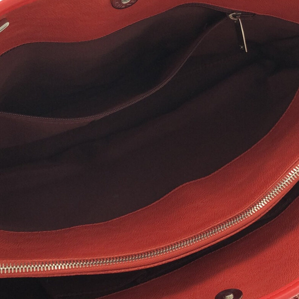 Red Chanel Caviar French Riviera Tote
