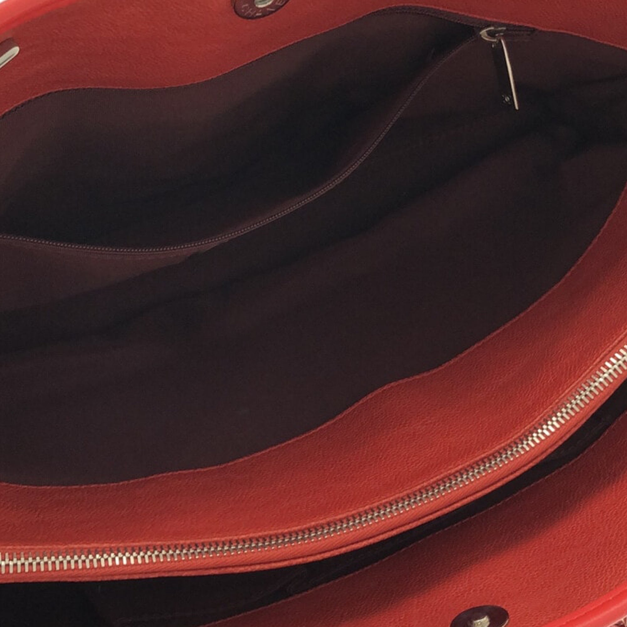 Red Chanel Caviar French Riviera Tote