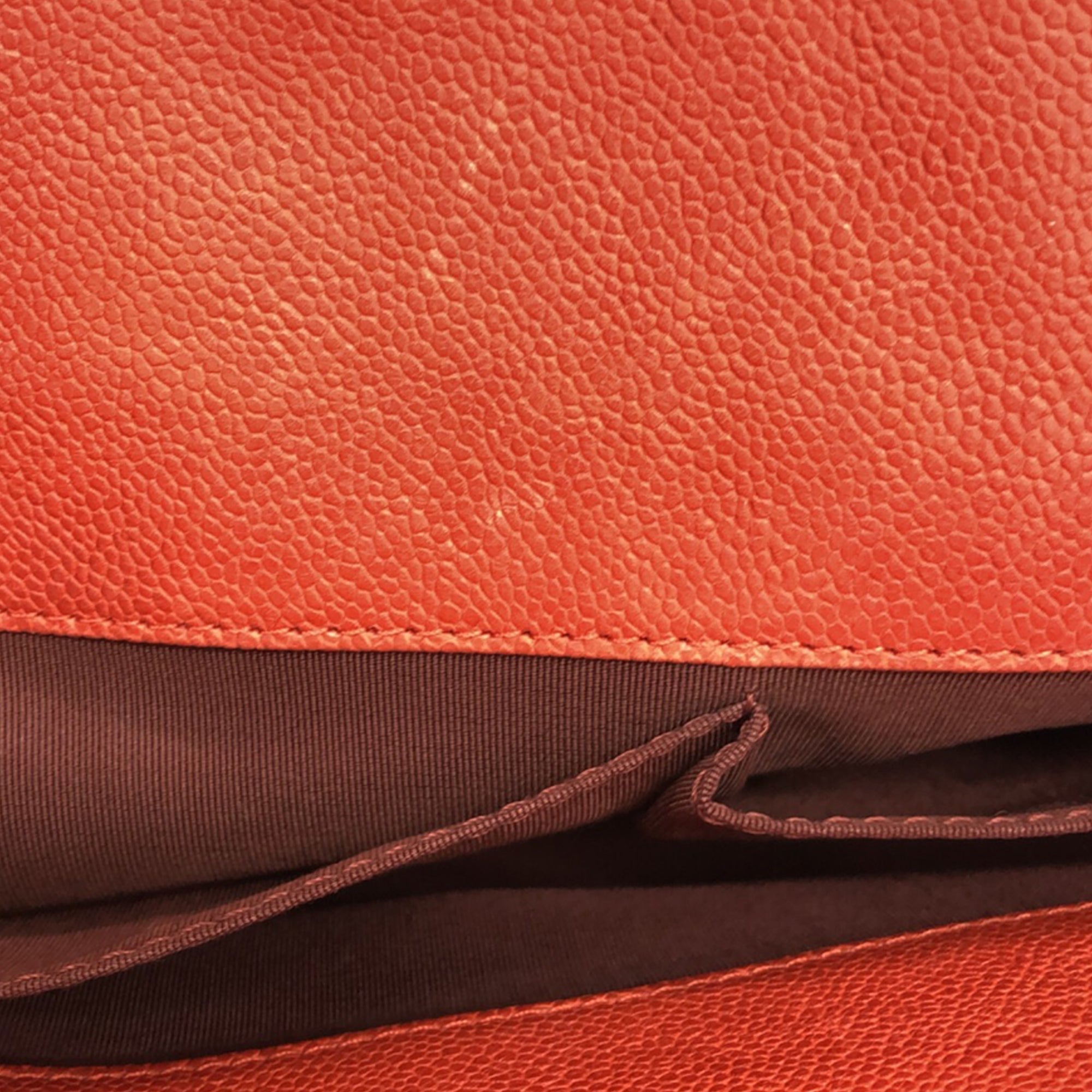 Red Chanel Caviar French Riviera Tote
