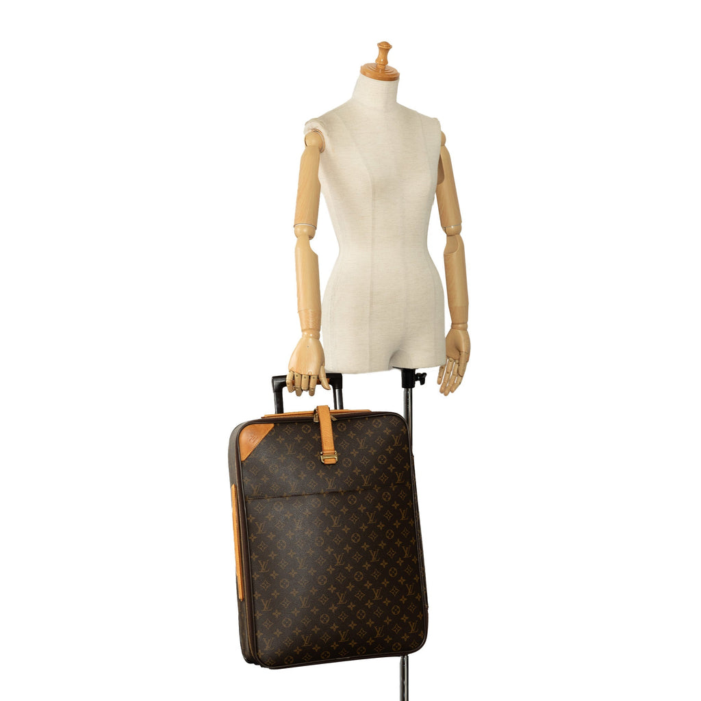 Brown Louis Vuitton Monogram Pegase 55 Travel Bag