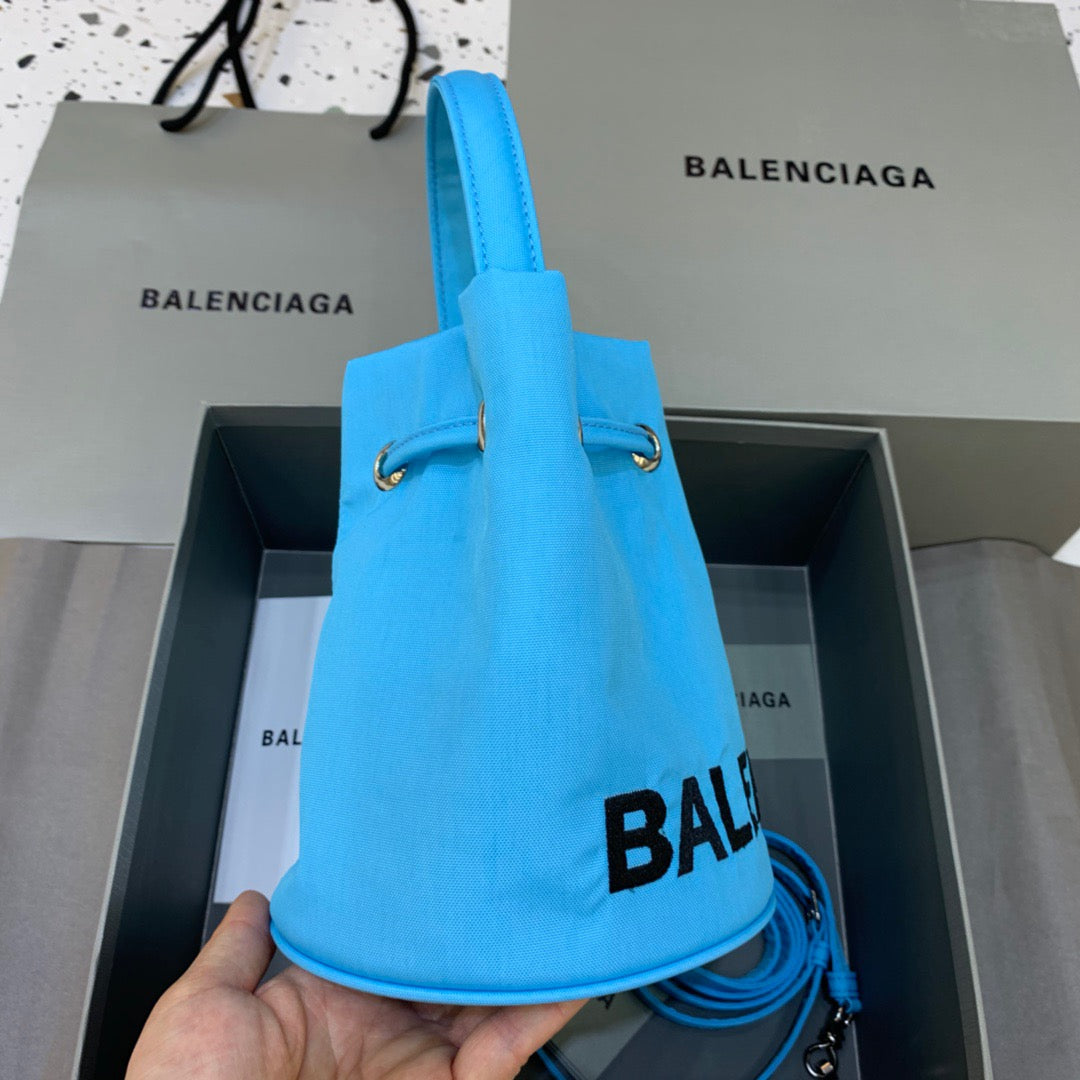 Balen Le Cagole MeGLAMIum Bucket Bag In Light Blue, For Women,  Bags 11.8in/30cm