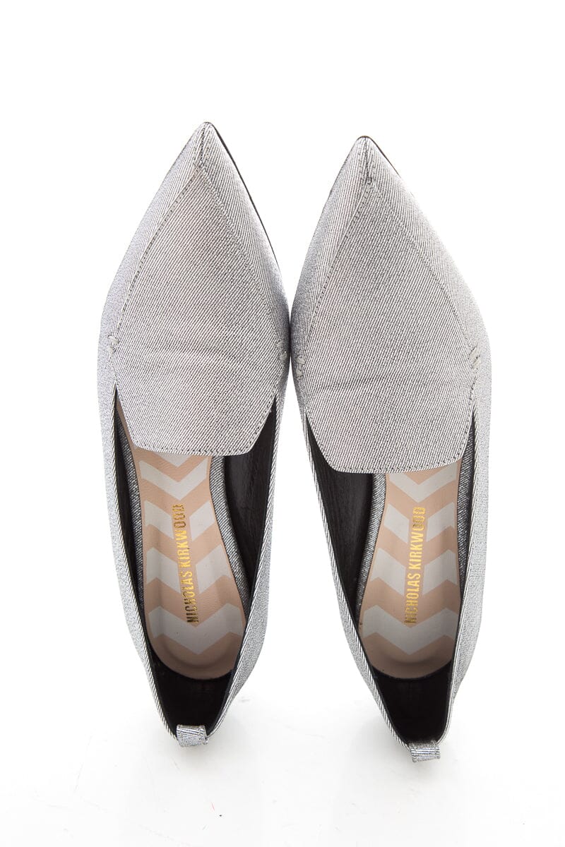 Nicholas Kirkwood Silver Flats SZ 39