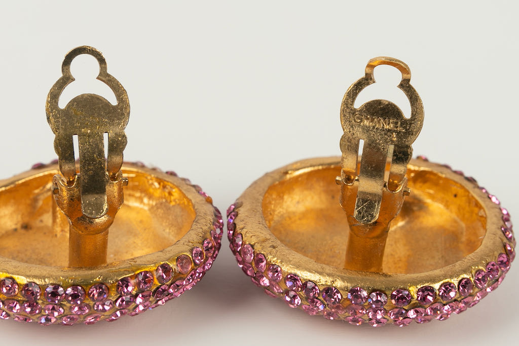Boucles d'oreilles strassÃƒÆ’Ã‚Â©es Chanel