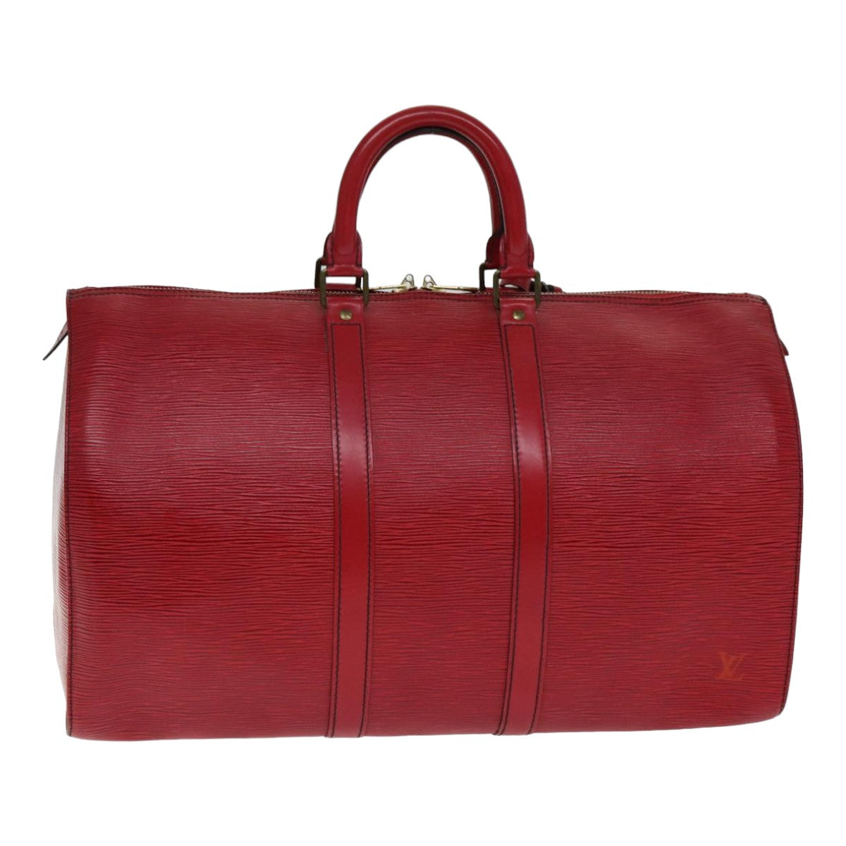 Louis Vuitton Keepall 45  Leather Travel Bag