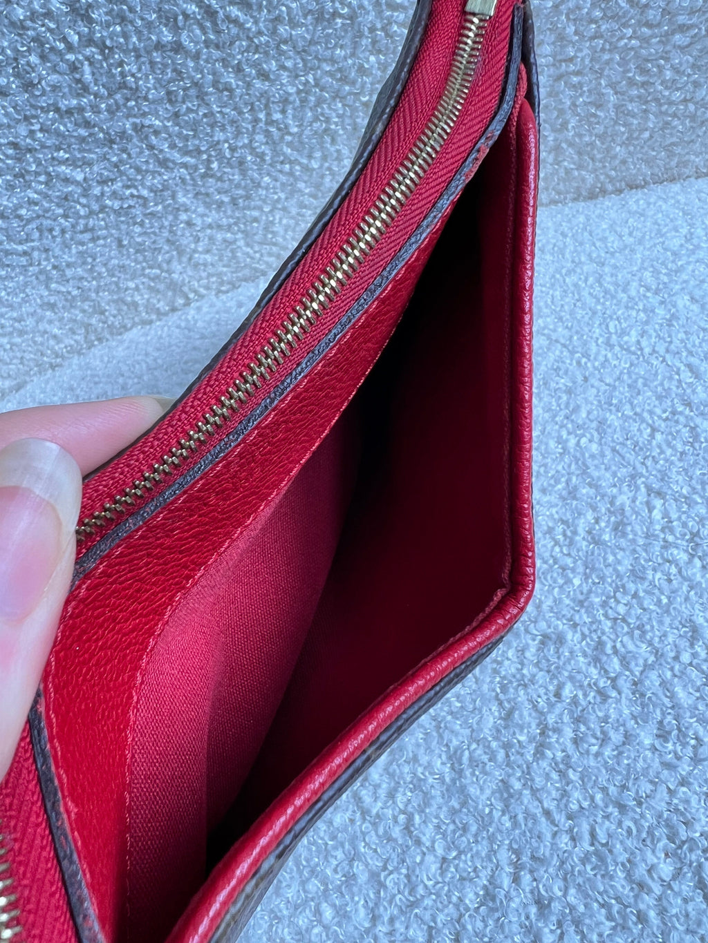 Louis Vuitton Red and Monogram Pallas Pochette