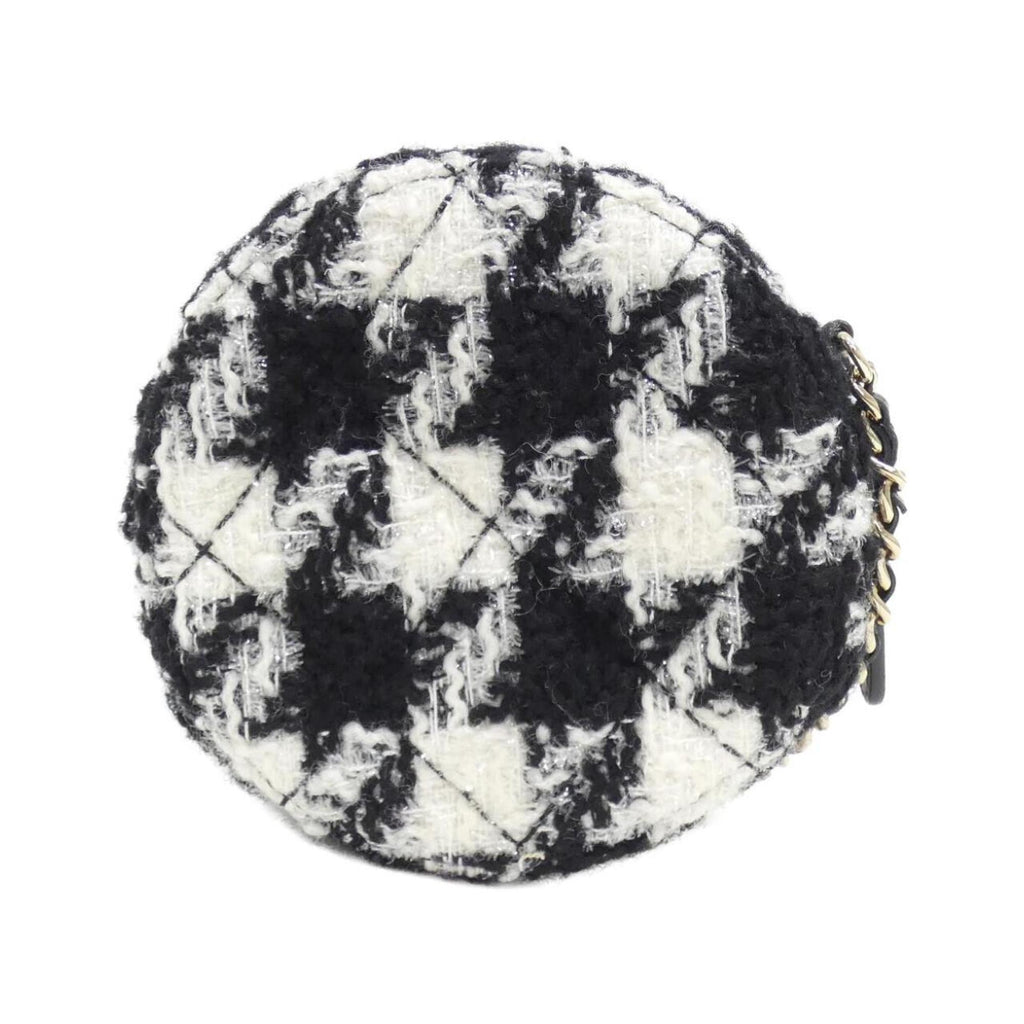 Chanel Round Tweed Clutch Bag