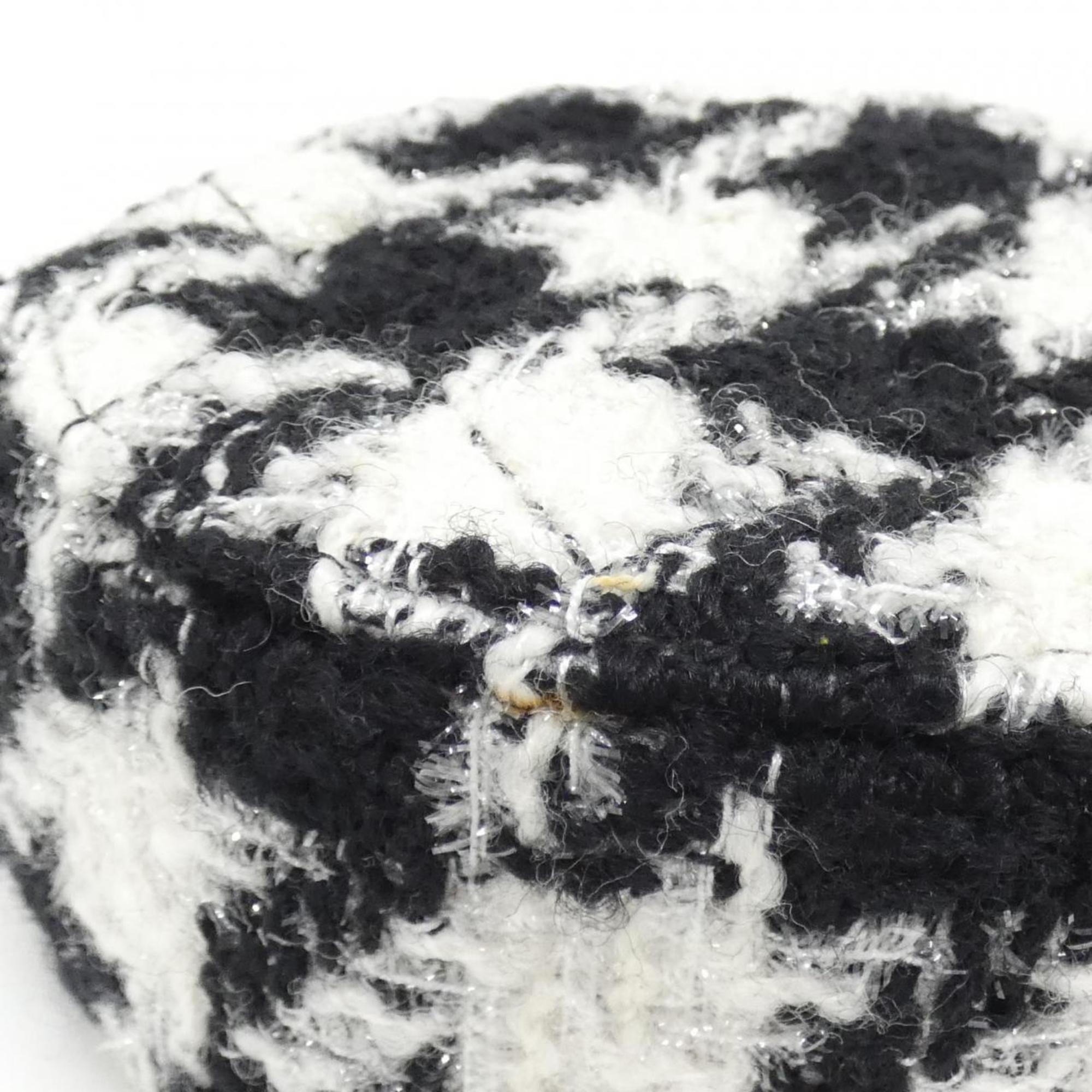 Chanel Round Tweed Clutch Bag