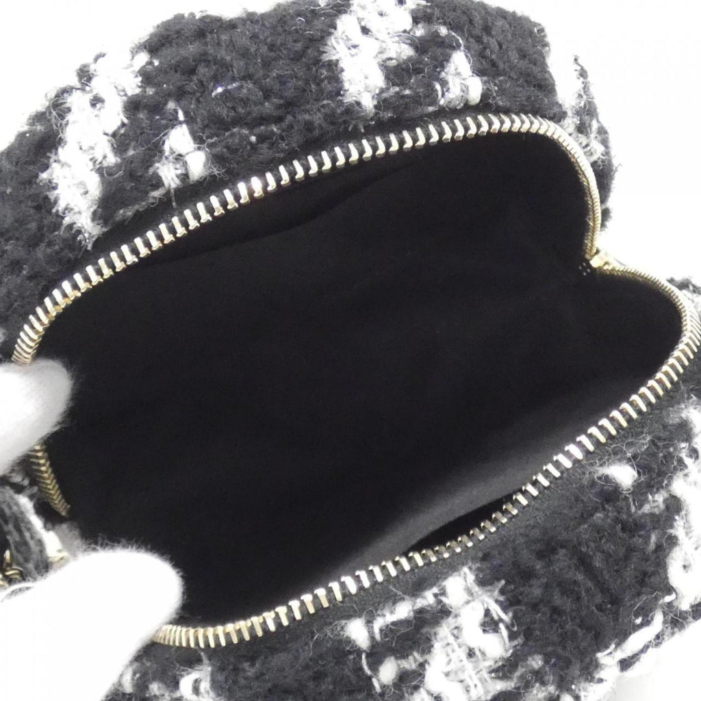 Chanel Round Tweed Clutch Bag