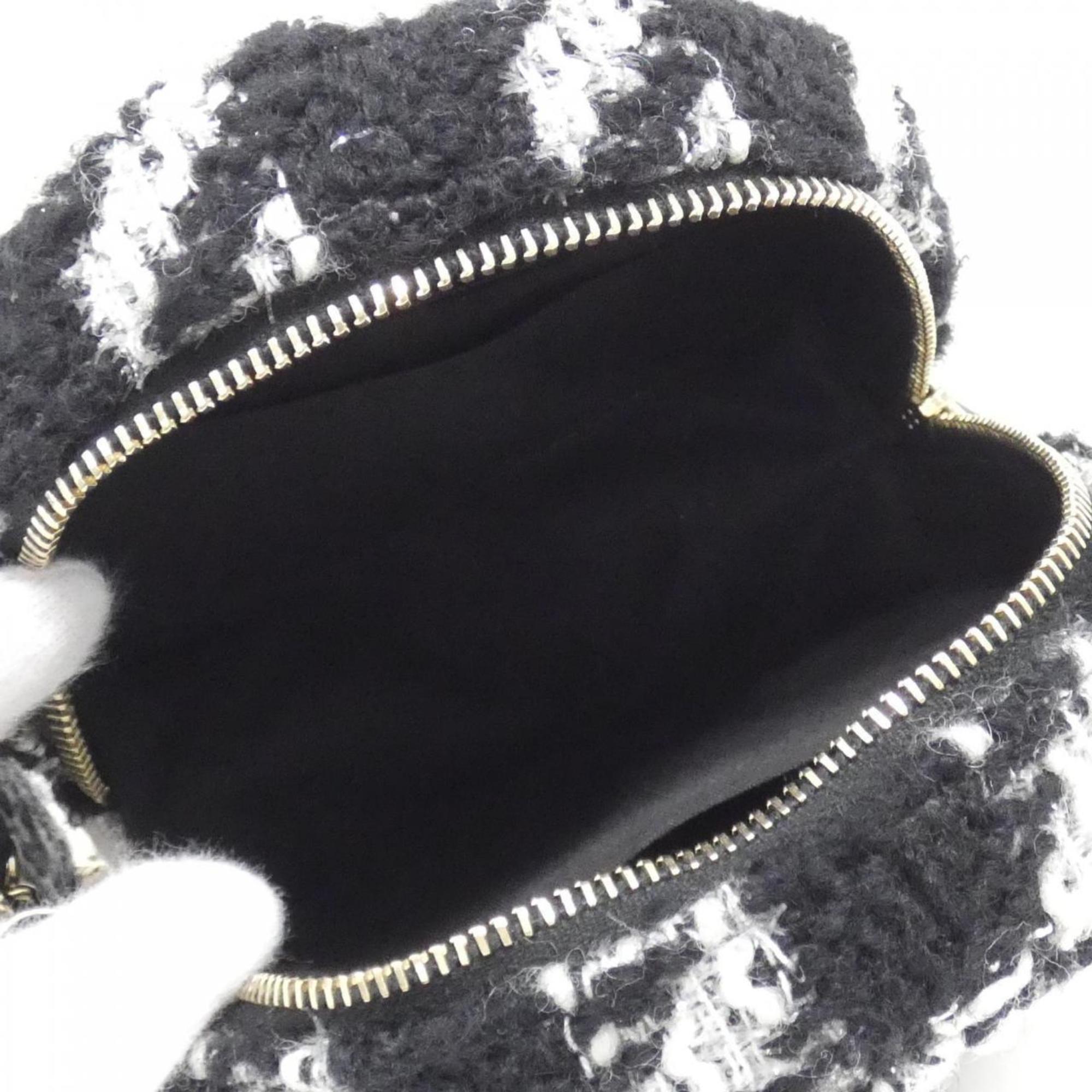 Chanel Round Tweed Clutch Bag