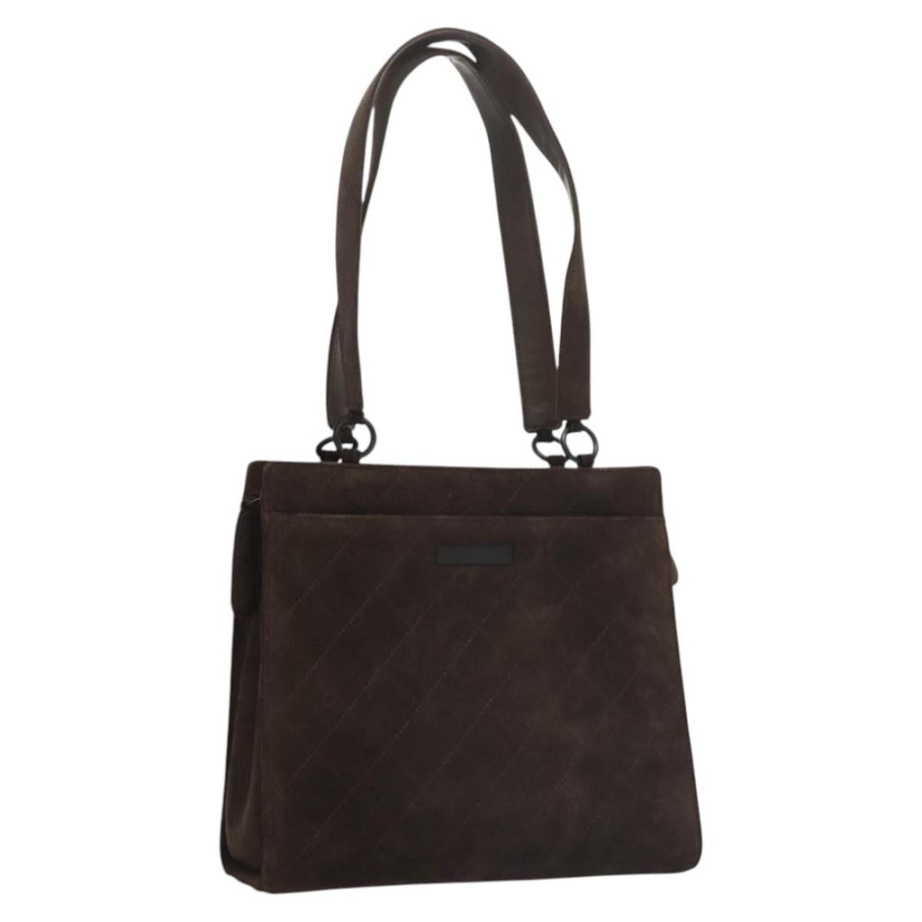 Chanel Suede Quilted Shoulder Bag