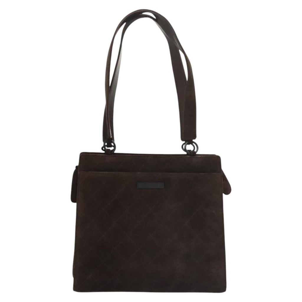 Chanel Suede Quilted Shoulder Bag