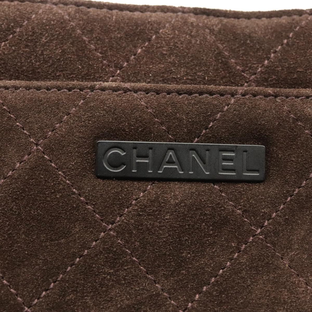 Chanel Suede Quilted Shoulder Bag