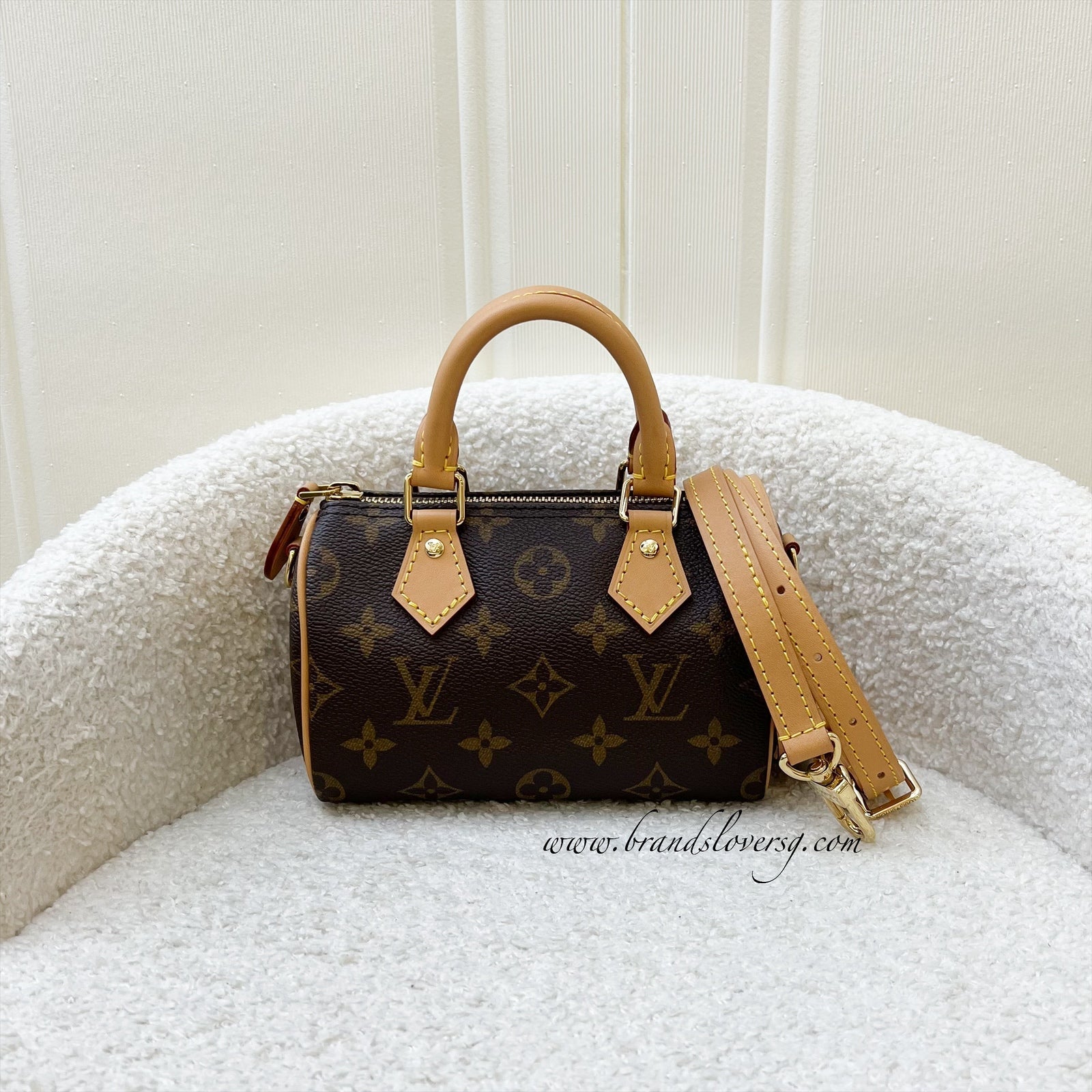 LV Nano Speedy in Monogram Canvas and GHW