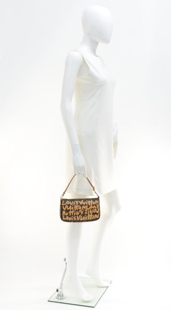 Louis Vuitto Monogram Canvas Pochette Accessoires Evening Bag - 2001 Limited Graffiti Edition