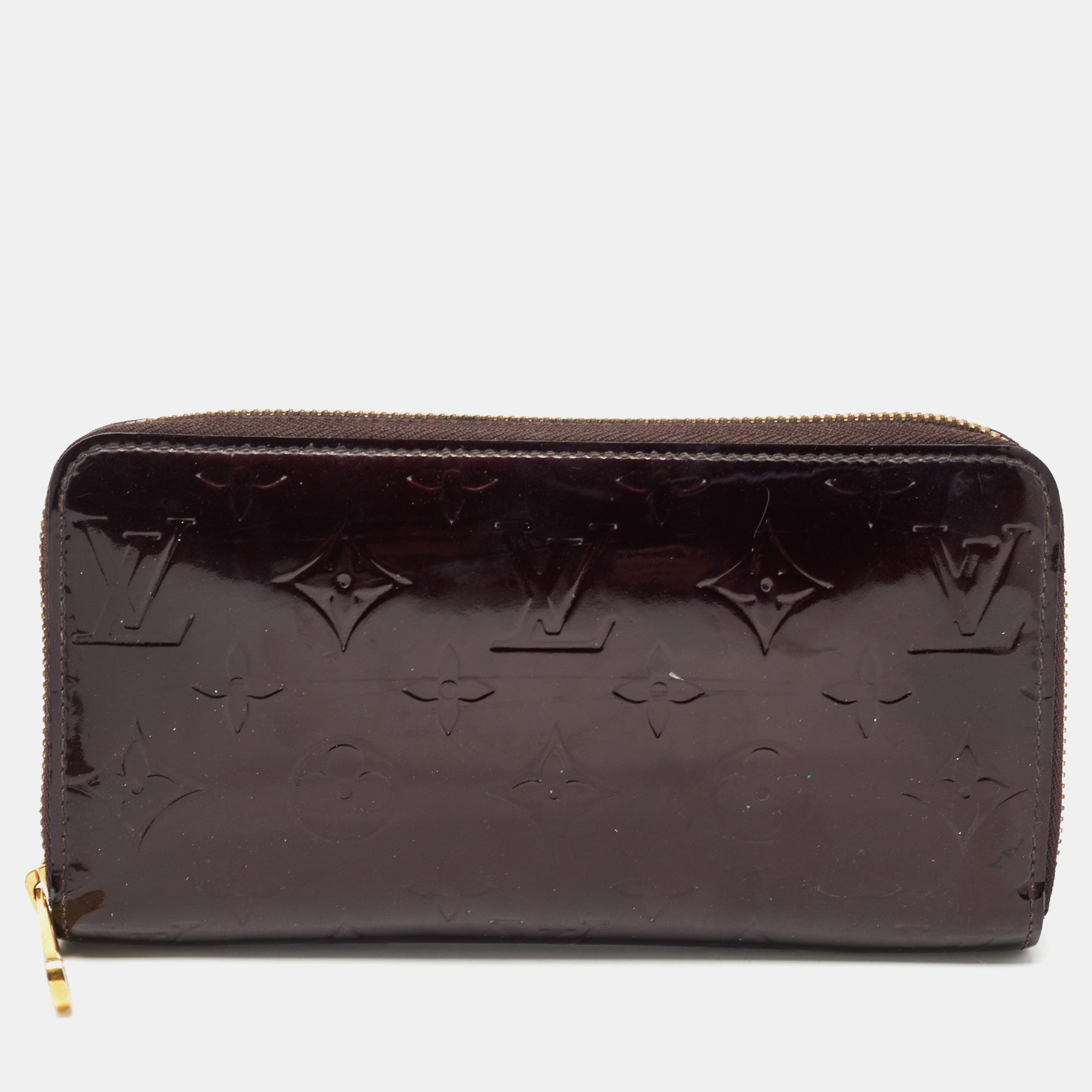 Louis Vuitton Amarante Monogram Vernis Zippy Wallet..
