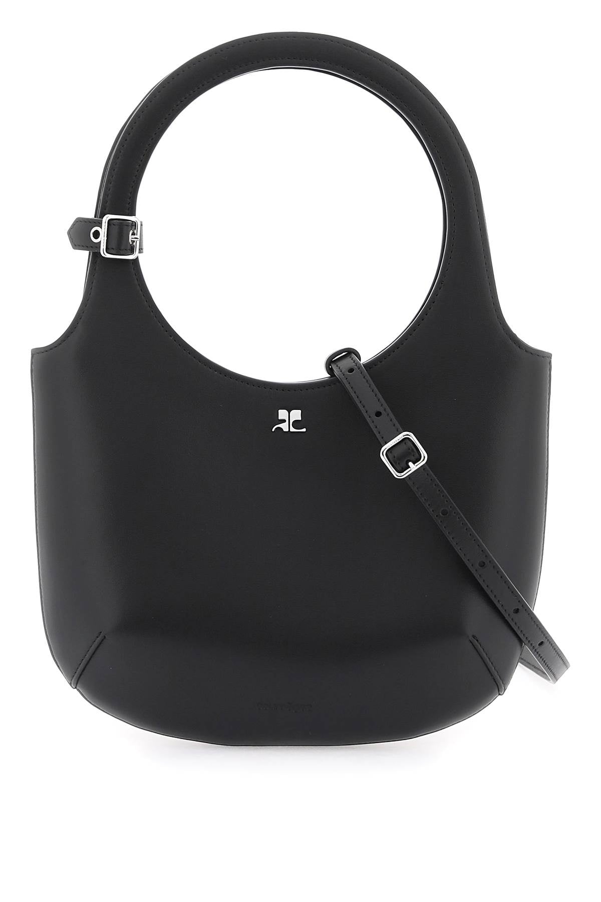 BLACK LEATHER HOLY TEJUS BAG