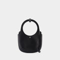 BLACK LEATHER HOLY TEJUS BAG