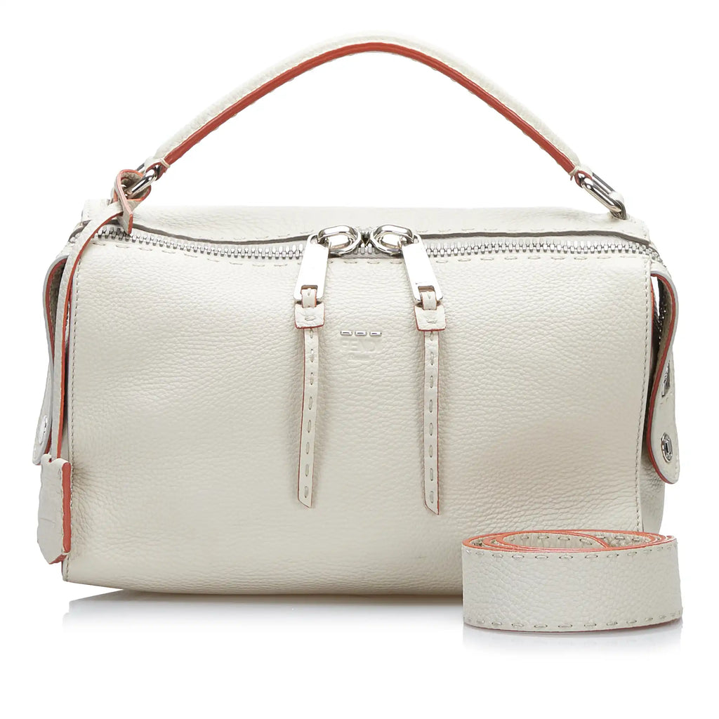 Fendi Selleria Lei Handbag White