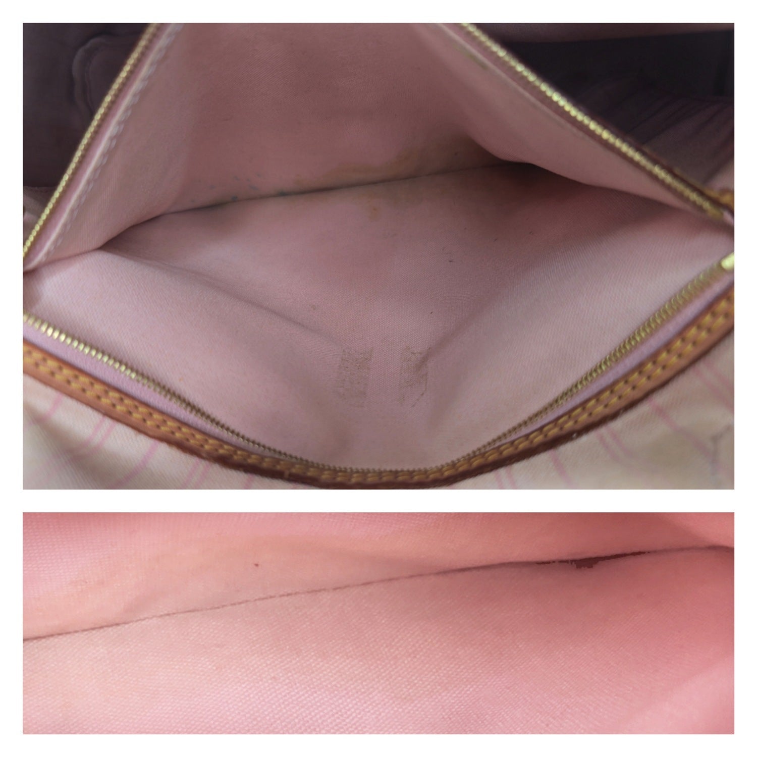 Louis Vuitton Neverfull Damier Azur GM Tote Rose Ballerine
