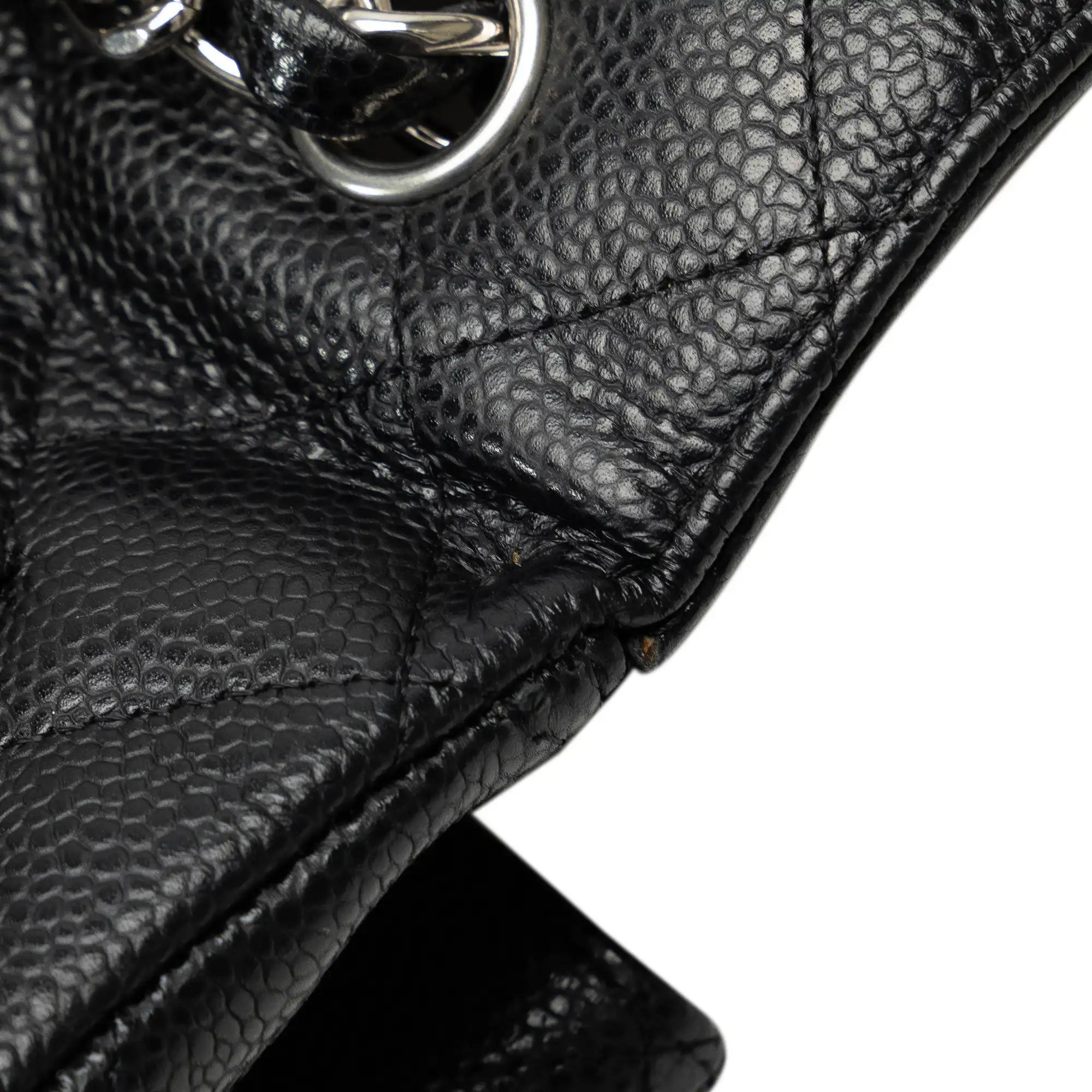 Chanel Classic Double Flap Maxi Black Caviar Gold