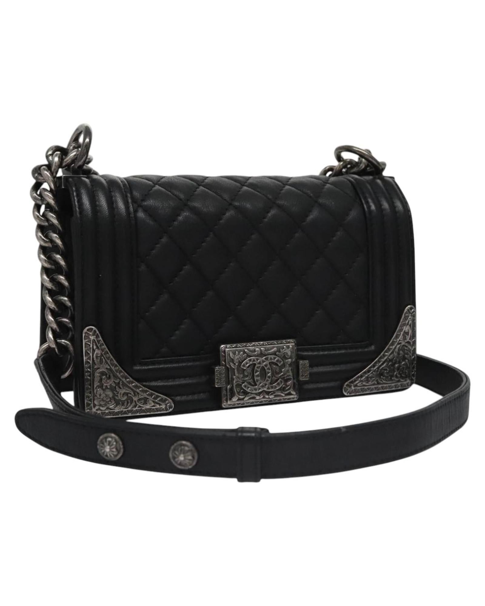CHANEL Boy Chanel Bag Quilted Leather