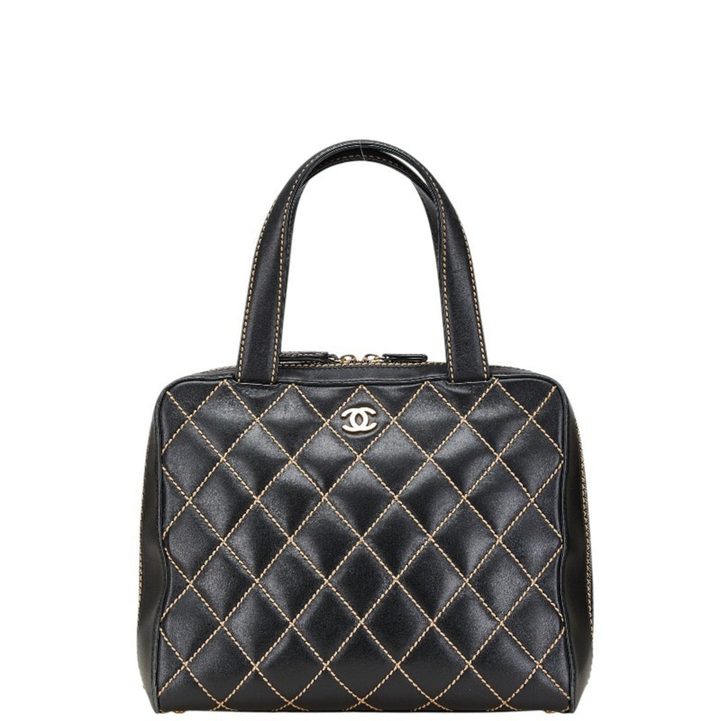 Chanel Quilted Leather Satchel Bag
