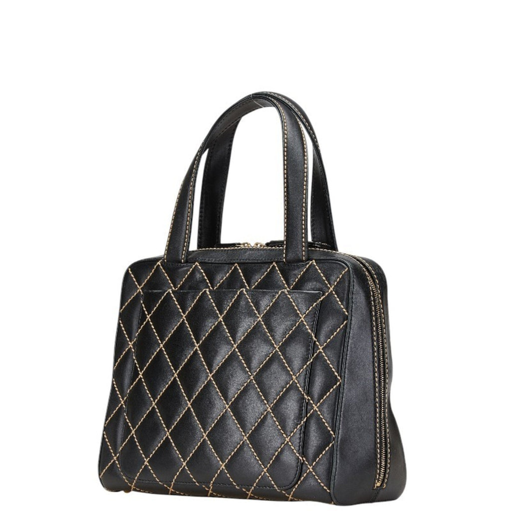 Chanel Quilted Leather Satchel Bag