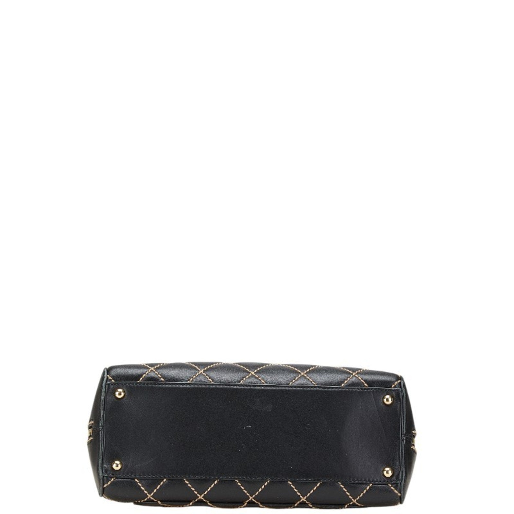 Chanel Quilted Leather Satchel Bag