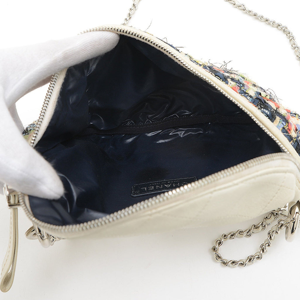 Chanel Tweed Crossbody Bag with Chain